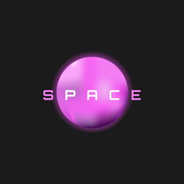 Logo van de planeet, ruimte poster en een sjabloon — Stockvector