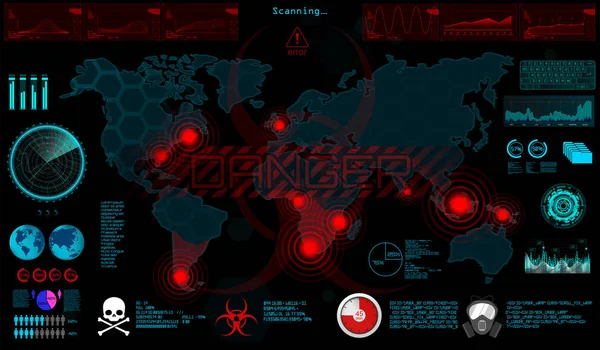 GUI. Dünya virüs Hud tarzı. 