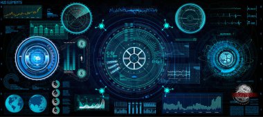 Hud, GUI stil fütüristik konsept. Ekran
