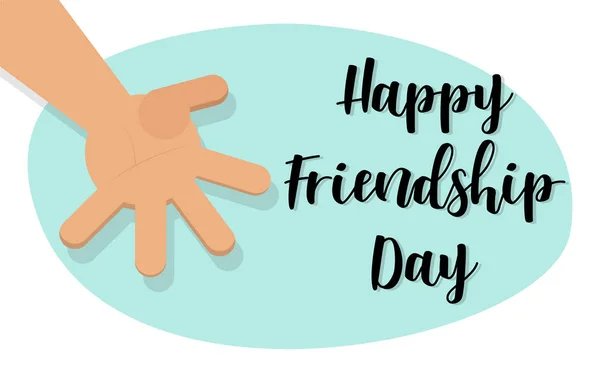 Happy Friendship Day Konzept. Brüderlicher Händedruck. — Stockvektor