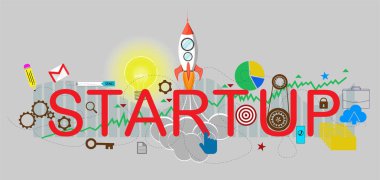 İş başlangıç vektör çizim