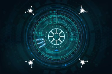 Fütüristik Kullanıcı arabirimi. Gadget Hud tarzı