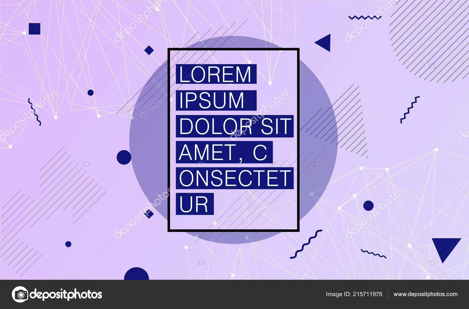 placard template with abstract geometric shapes stock vector placard template