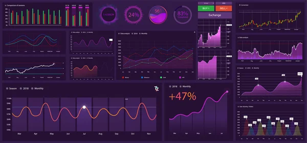 Modelo moderno de vetor infográfico moderno — Vetor de Stock