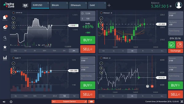 Concept de science du sport, interface futuriste de l'analyse cardiaque — Image vectorielle