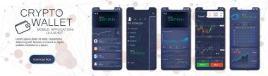 Kripto Cüzdan mobil uygulaması şablonu