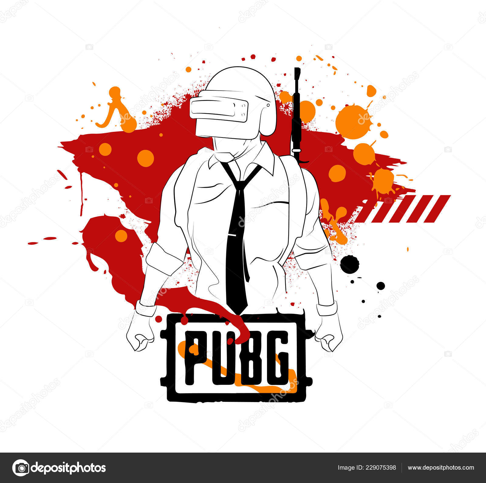 A squad of 4 player pubg Royalty Free Vector Image