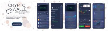 Kripto Cüzdan mobil uygulaması şablonu