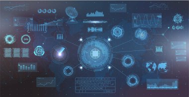 Hightech öğeleri kümesi, Hud UI stili