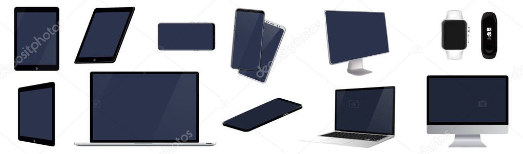 Set Mock-up of realistic devices