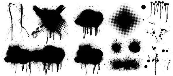 Modèle de pochoir de graffiti pulvérisé — Image vectorielle