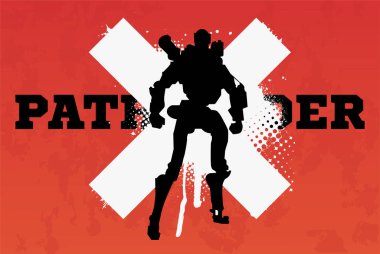 Robot pathfinder(Silhouette) grunge tarzı