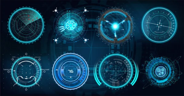 Futuristische optische doel in Hud stijl — Stockvector