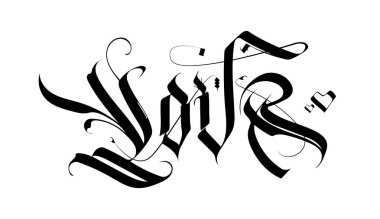 Modern Gotik kaligrafi. Aşk