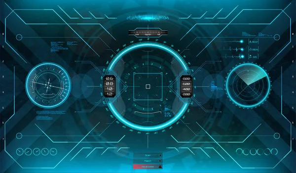 Futuristická VR Head-up Display Design — Stockový vektor