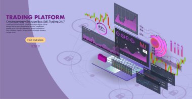 E-posta hizmeti izometrik vektör illüstrasyon