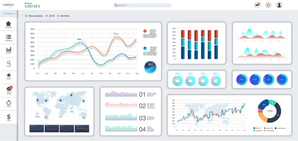 Kolorowy szablon infografiki dla biznesu — Wektor stockowy