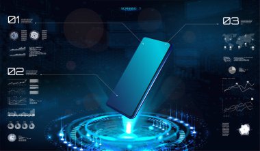 Akıllı Telefon boş teknoloji hologramı