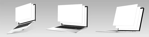 Reaktionsfähige Laptop-Bildschirm-Attrappe — Stockvektor