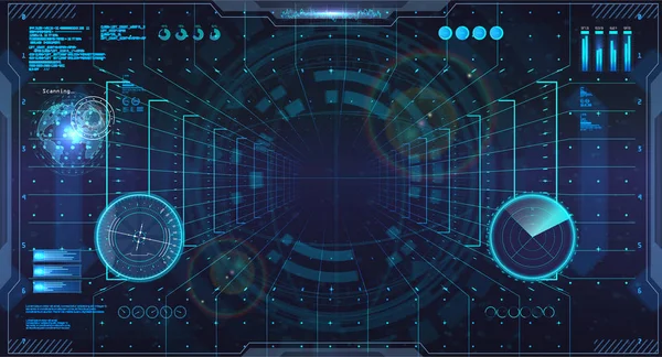Realidad virtual en estilo HUD — Archivo Imágenes Vectoriales