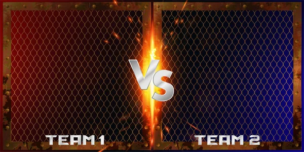 Banner Team Versus Battle — Stockový vektor