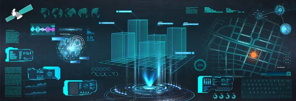 Voorwaarts HUD-controlecentrum — Stockvector