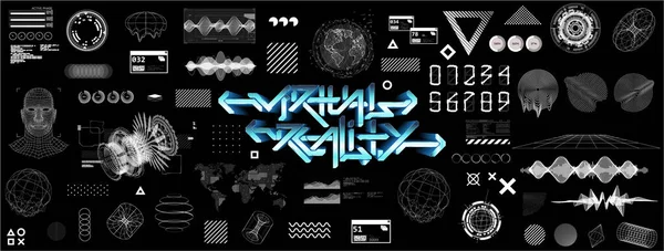 Cyberpunk retro futurism koncept — Stock vektor