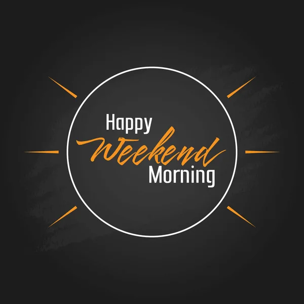 Happy Weekend Morning Vector Template Design — Stock Vector