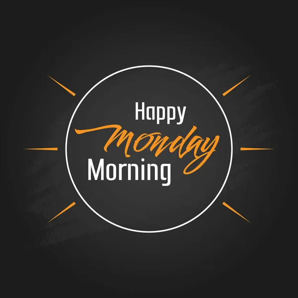 Happy Monday Morning Vector Template Design — Stock Vector