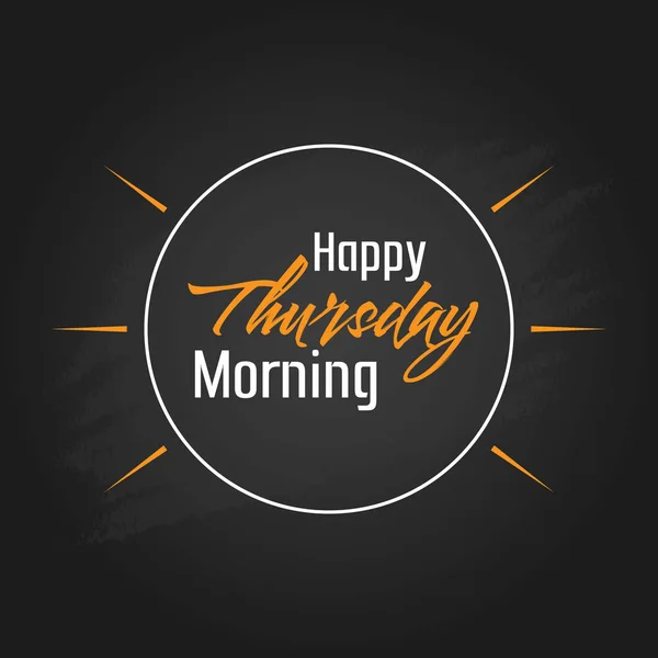 Happy Thursday Morning Vector Template Design — Stock Vector