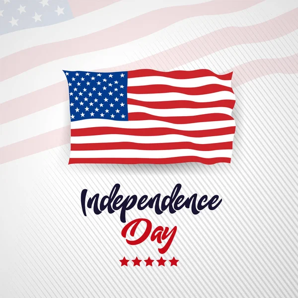 4Th July Happy Independence Day United State America — Stock Vector