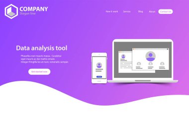 Yeni moda Web sitesi açılış sayfası vektör tema şablon tasarımı