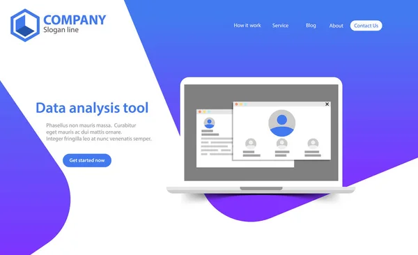 Новий Модний Сайт Landing Page Векторний Дизайн Шаблону Теми — стоковий вектор