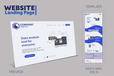 Yeni moda Web sitesi açılış sayfası vektör tema şablon tasarımı