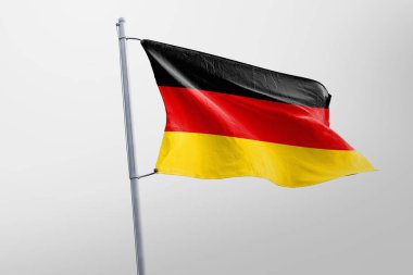İzole Almanya, bayrak sallayarak 3d gerçekçi Almanya bayrağı render