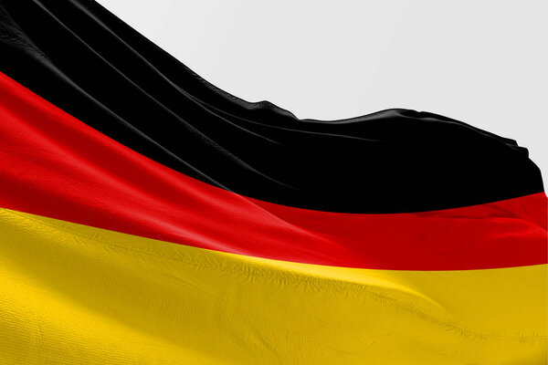 Isolated Germany Flag Waving Realistic Germany Flag Rendered — Stock Photo, Image