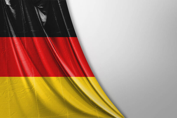 Isolated Germany Flag Waving Realistic Germany Flag Rendered — Stock Photo, Image