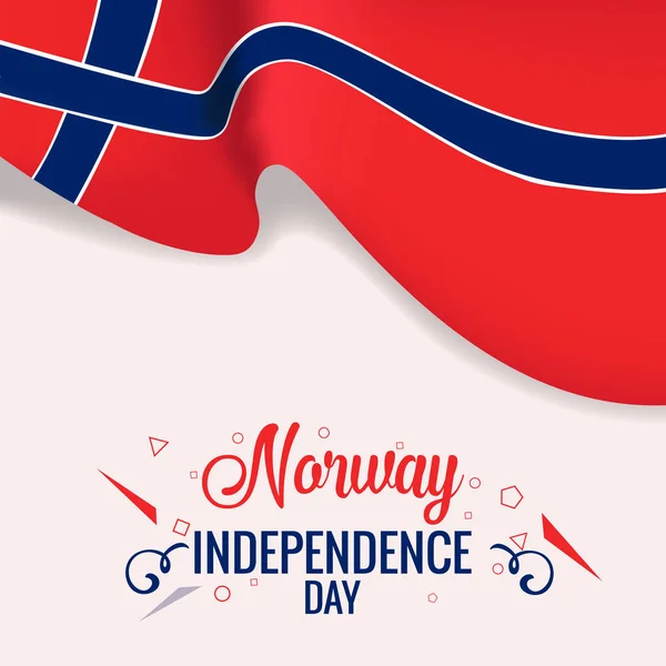 Banner Del Día Independencia Noruega Diseño Plantilla Vector Póster — Archivo Imágenes Vectoriales