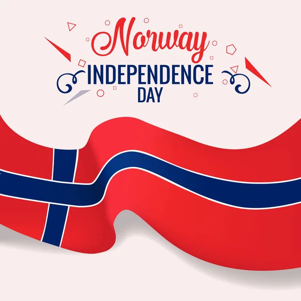 Banner Del Día Independencia Noruega Diseño Plantilla Vector Póster — Archivo Imágenes Vectoriales