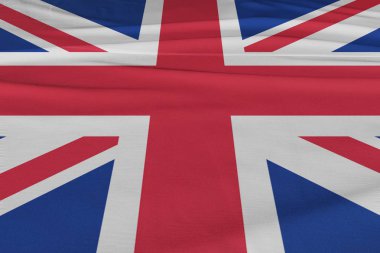 İzole İngiltere bayrak sallayarak 3d gerçekçi İngiltere kumaş