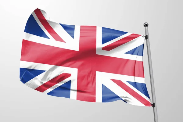 Isolated United Kingdom Flag waving 3d Realistic United Kingdom fabric