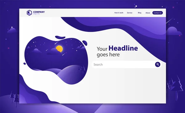 Nouveau Design Modèle Vectoriel Site Web Page Atterrissage Mode — Image vectorielle