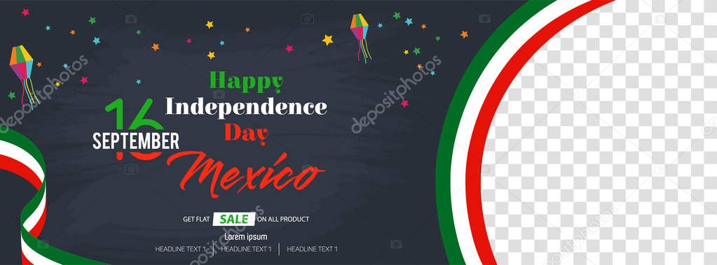 Viva Mexico Happy Independence Day Social Media Banner