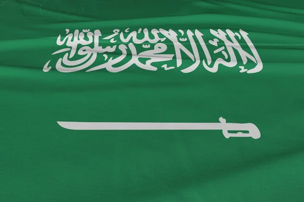 Isolato Arabia Saudita Bandiera Sventola Realistica Bandiera Saudita Rendered — Foto Stock