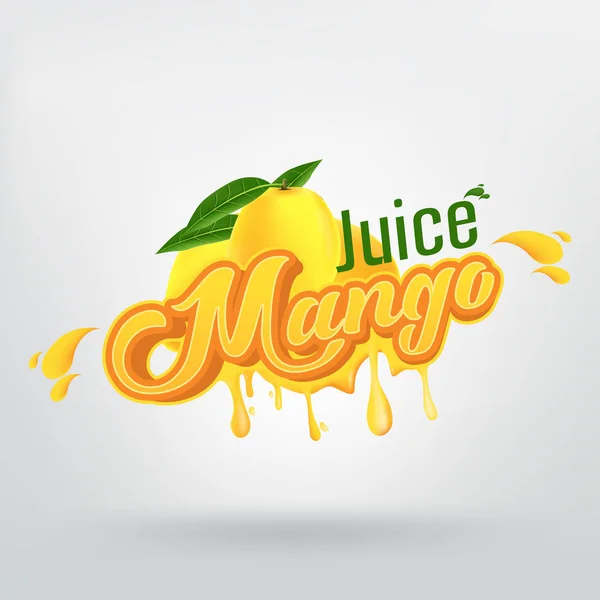 Mango Suyu Marka Şirket Vektör Logo Tasarımı — Stok Vektör