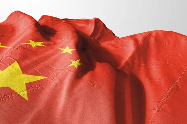 リアルな中国国旗表示を振っている分離の中国旗 — ストック写真