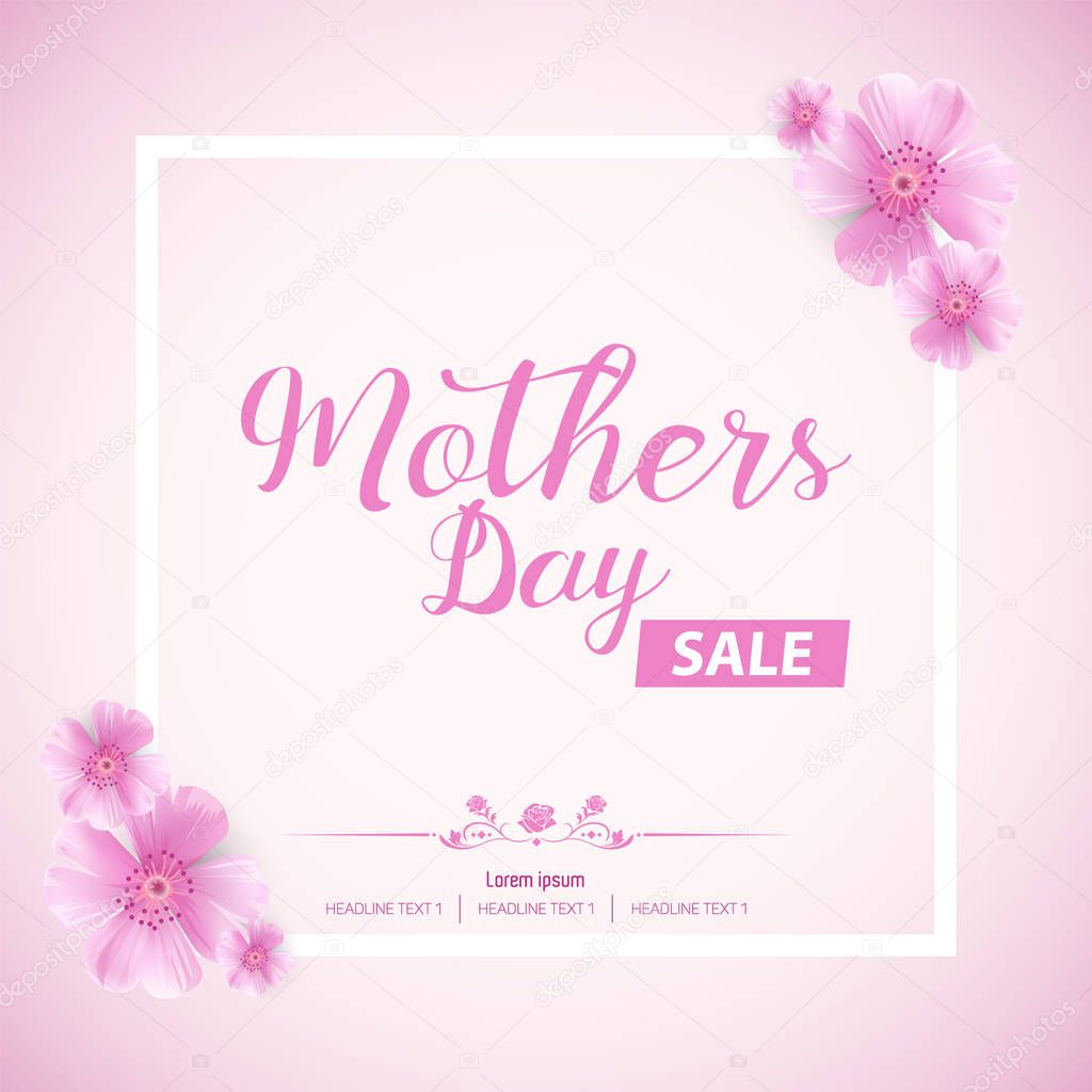  Beautiful Mothers Day Sale Abstract Banner Template Design