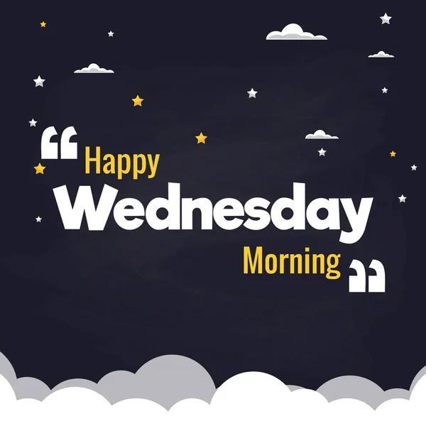 Happy Wednesday Morning Flat Illustration Background Vector Design — Stock Vector