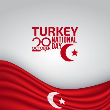 Türkiye'de bağımsızlık günü bayrağı vektör arka plan illüstrasyon