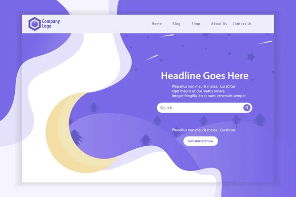 Yeni Web sitesi açılış sayfası vektör şablon tasarım